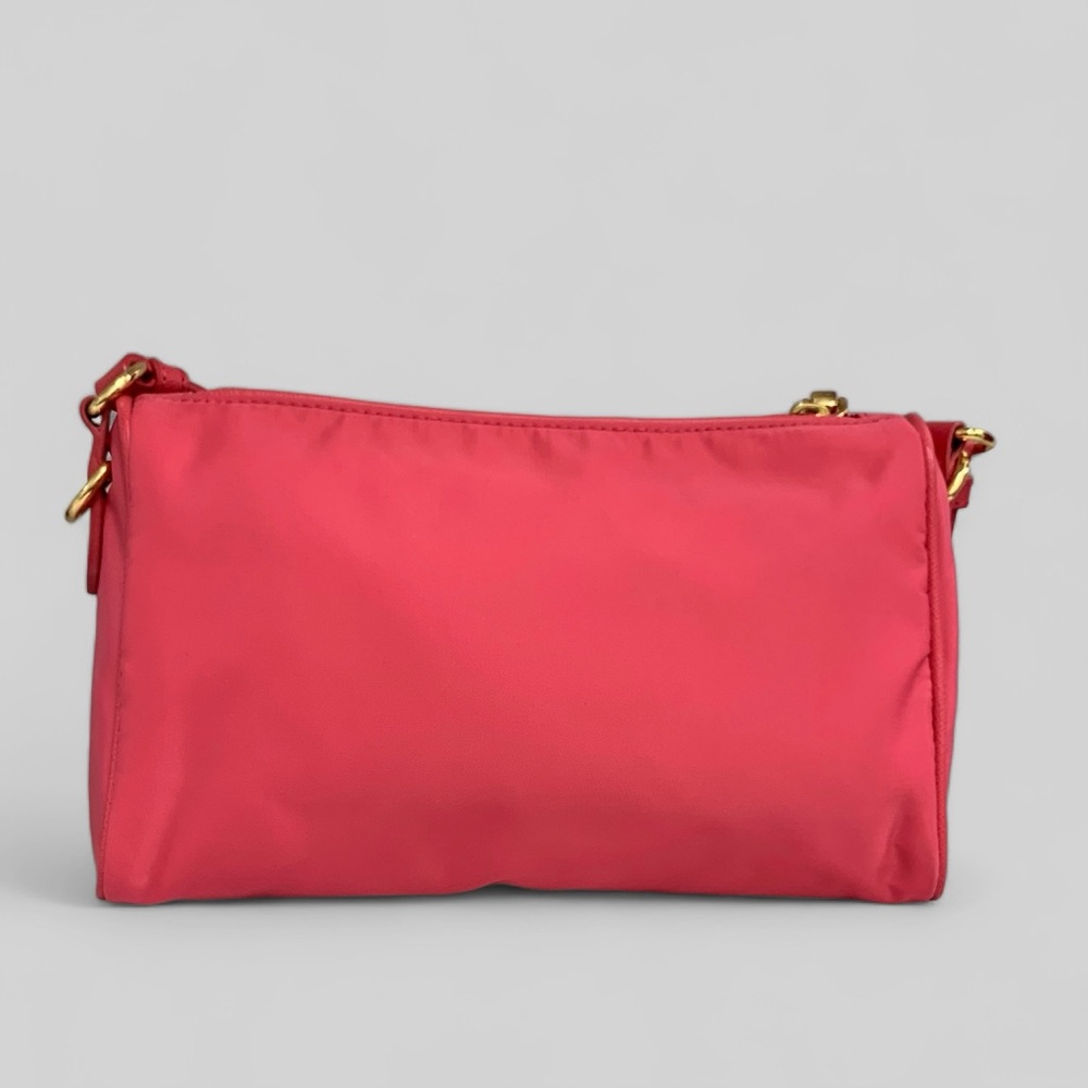 PRADA BN1834 Tessuto Saffiano Nylon Shoulder Bag in Peonia Pink - Picture 3 of 13